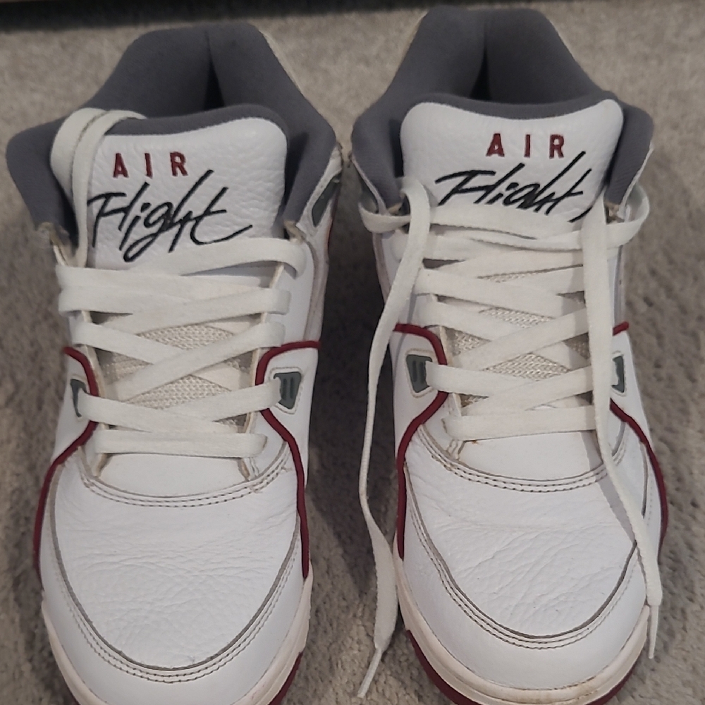 Nike Air Flight White and Red Sneakers